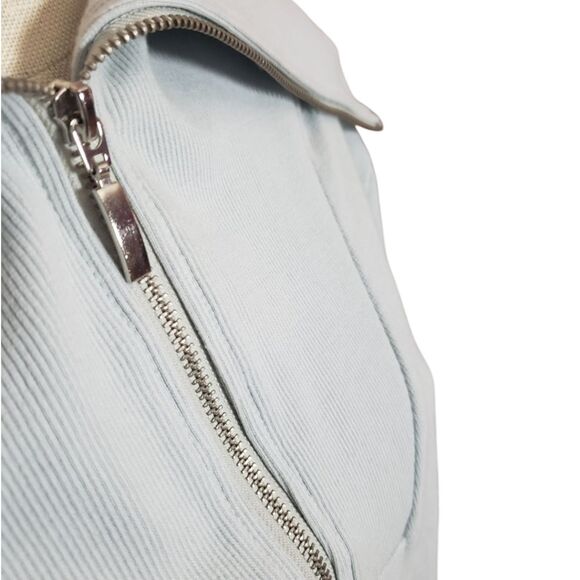 Eleven Paris Pastelcore Clean girl Half-Zip Light Blue Sweatshirt - Picture 4 of 11